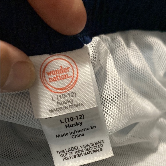 Blue Shark Pattern Swim Trunks - Picture 2 of 2